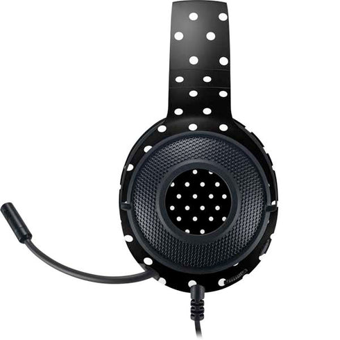 Black and White Polka Dots Razer Kraken X Skin
